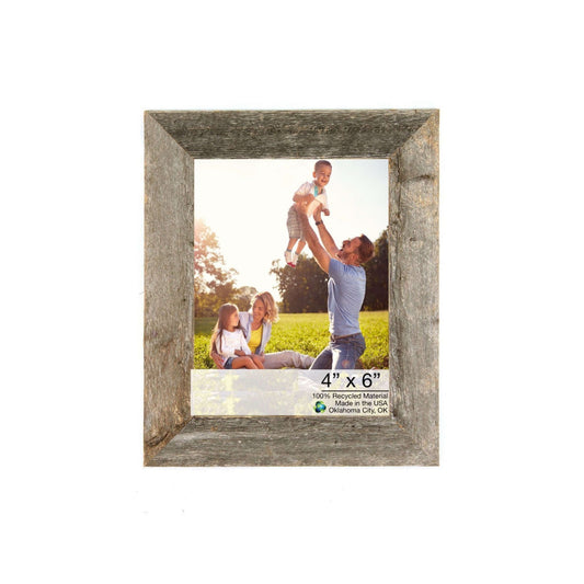 7inchesx8inches Natural Weathered Grey Picture Frame with Easel Backs