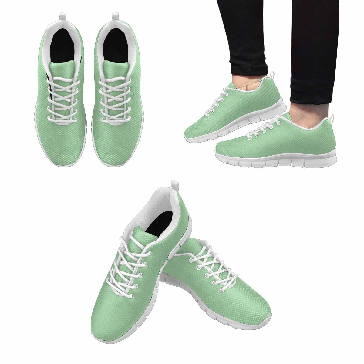 Sneakers For Men, Celadon Green - Running Shoes