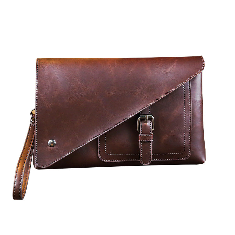 Men's bag for sale carrying Crazy Horse wallet retro PU clutch bag large capacity casual bag trend
