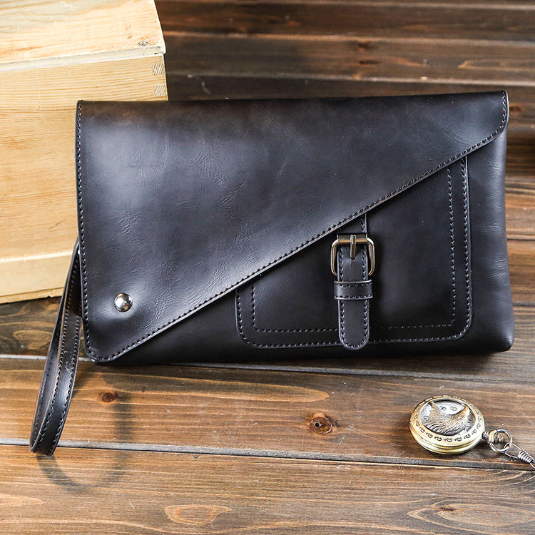 Men's bag for sale carrying Crazy Horse wallet retro PU clutch bag large capacity casual bag trend