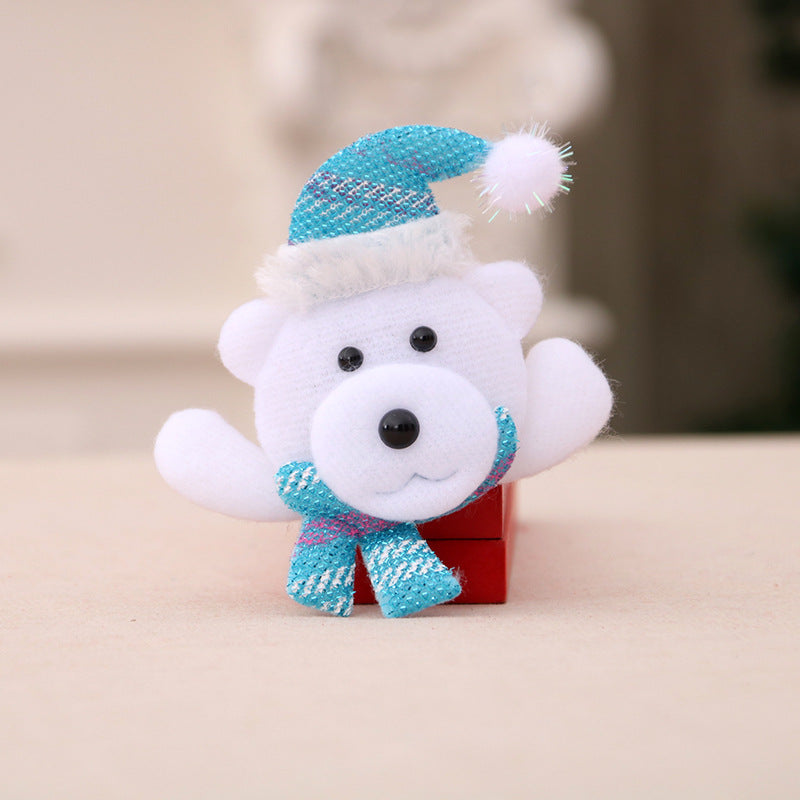 christmas decoration supplies luminous brooch badge old man snowman bear christmas gifts wholesale