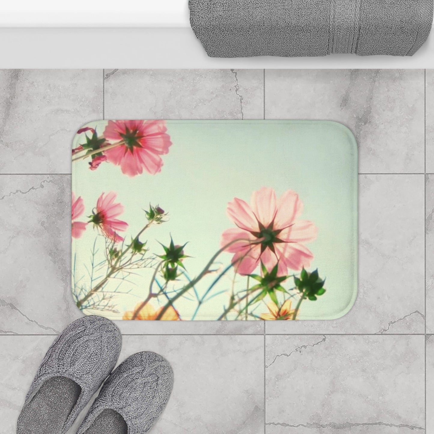 Flowers In The Field Bath Mat