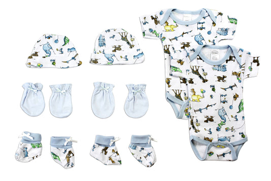 Newborn Baby Boys 8 Pc Layette Baby Shower Gift