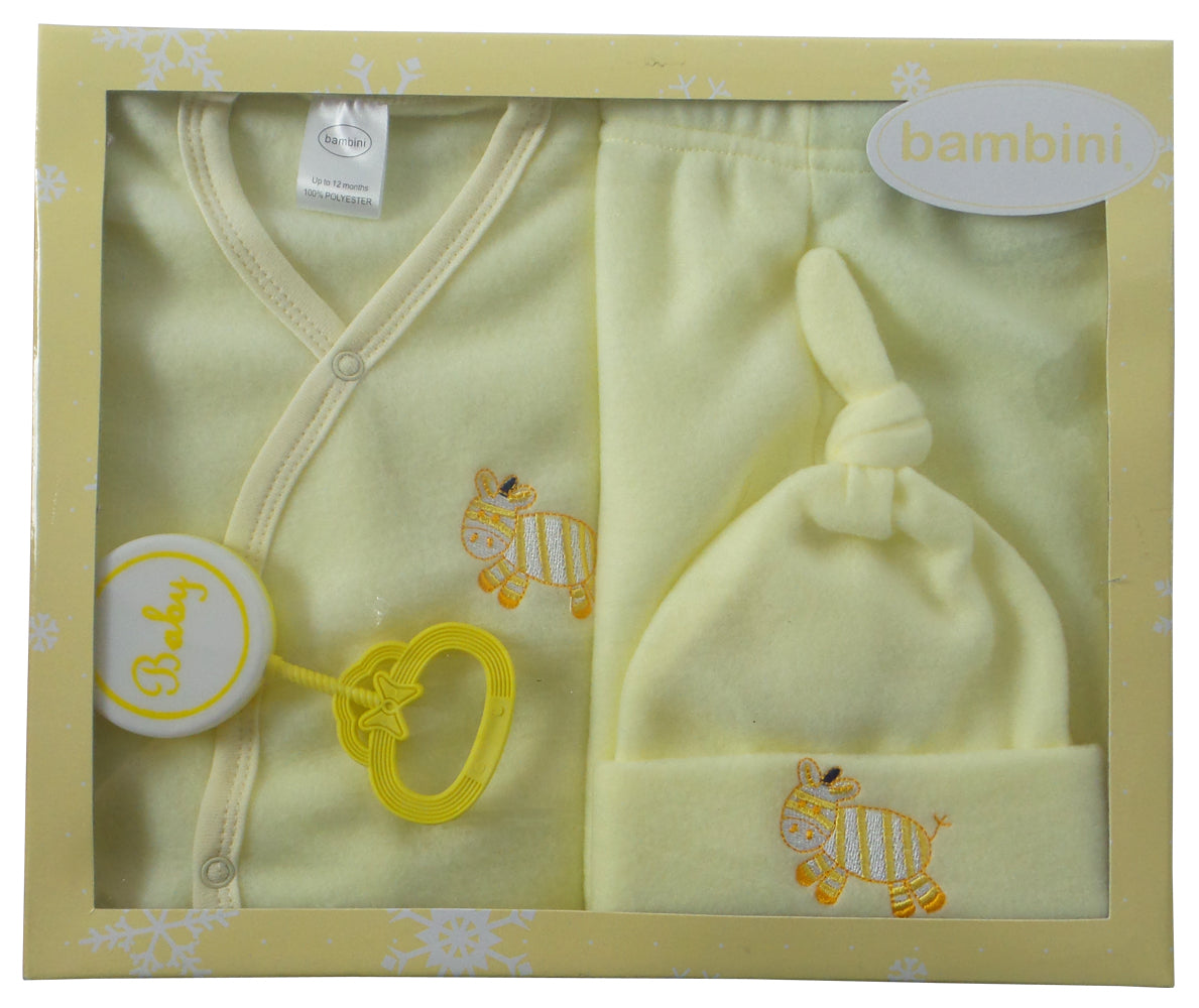 4 Piece Fleece Set - Yellow