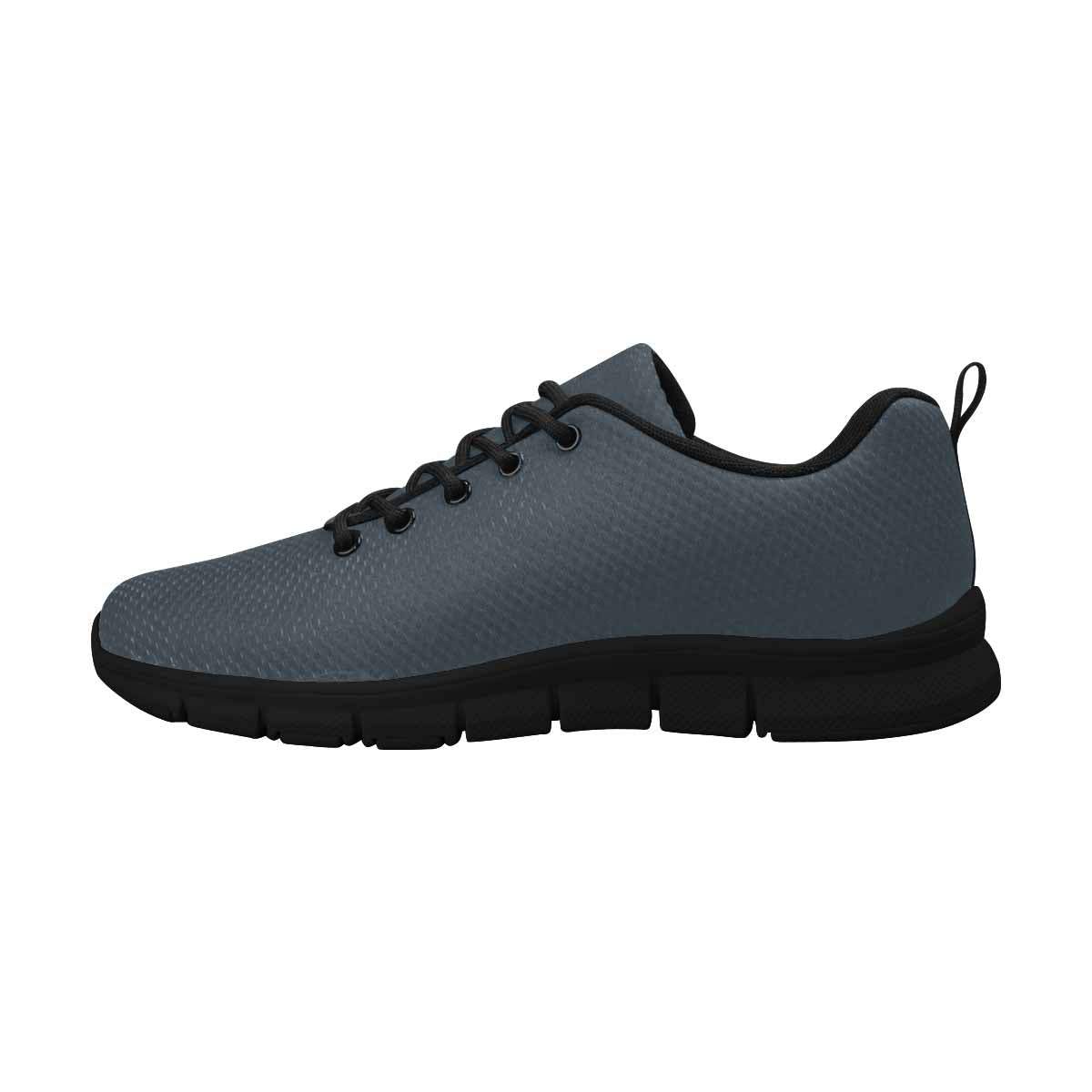 Sneakers For Men, Charcoal Black - Canvas Mesh Athletic Running Shoes