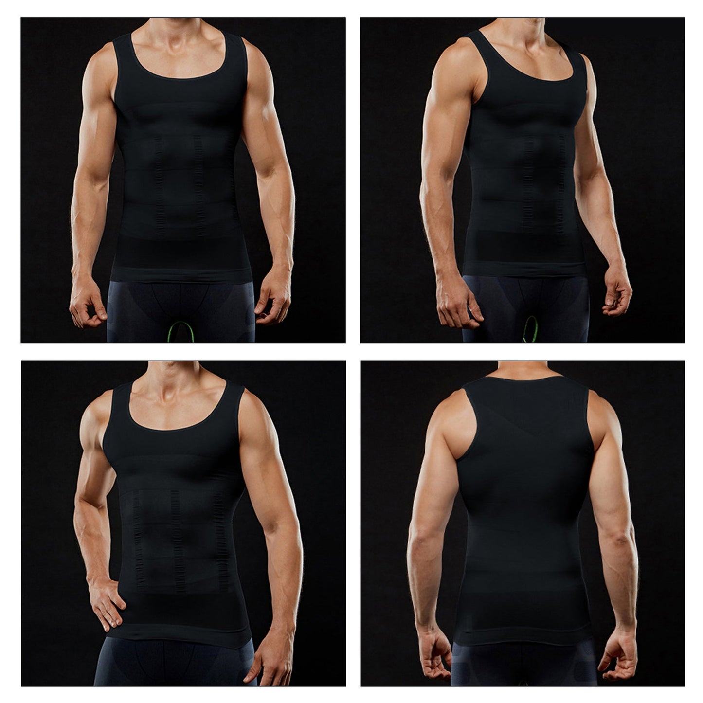 Aptoco Compression Shirt for Men Shapewear Vest Body Shaper Undershirt