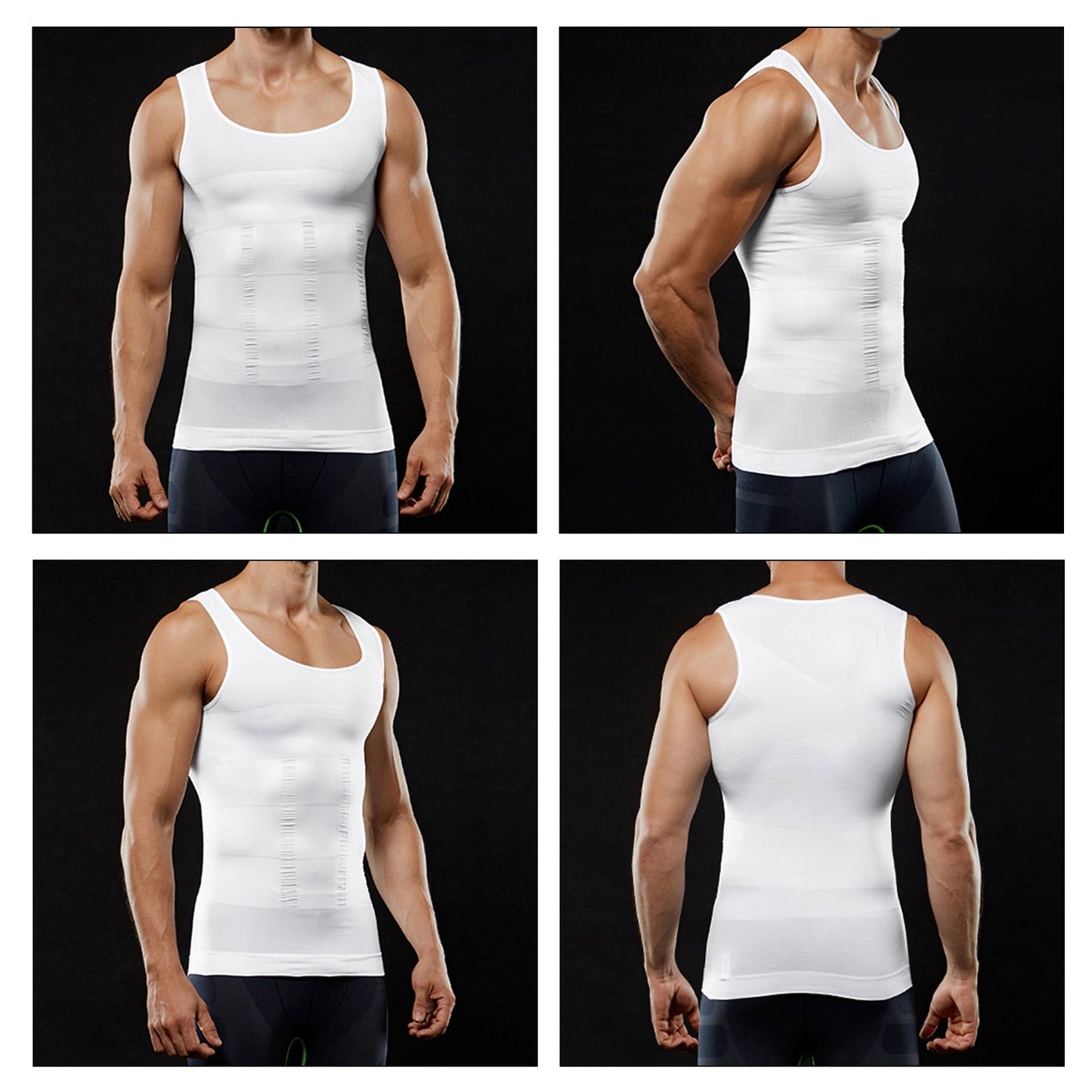 Aptoco Compression Shirt for Men Shapewear Vest Body Shaper Undershirt