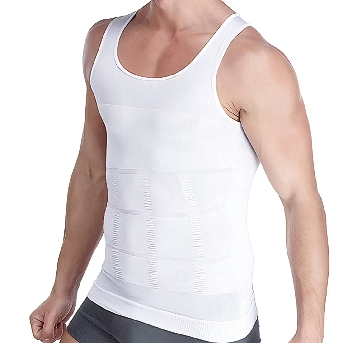 Aptoco Compression Shirt for Men Shapewear Vest Body Shaper Undershirt