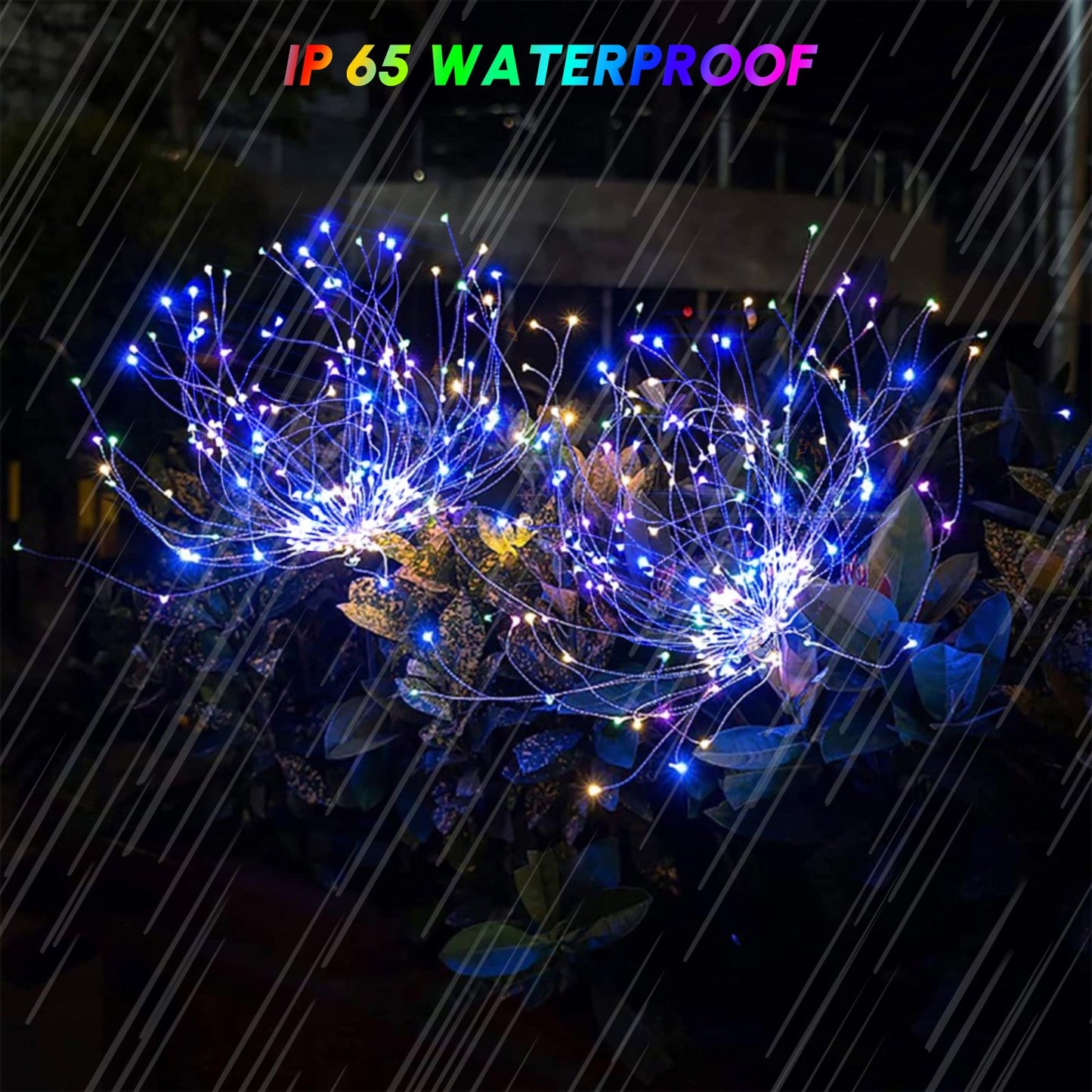 180 LED Solar Firework Lights Waterproof DIY Solar Garden Lamps 2Pcs