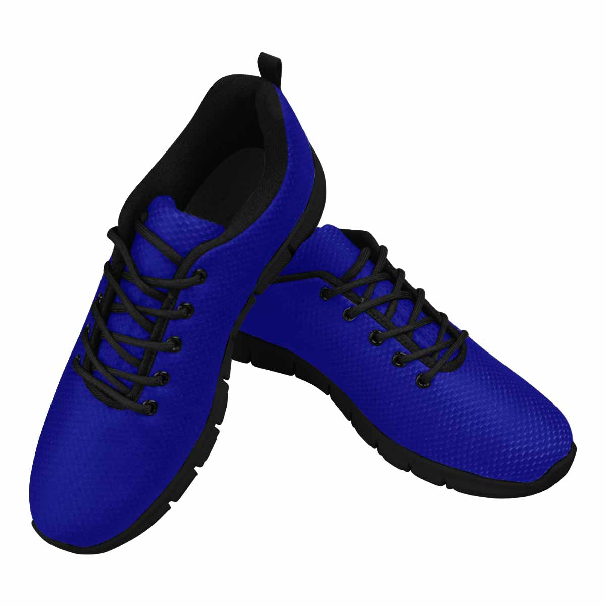 Sneakers For Men, Dark Blue - Canvas Mesh Athletic Running Shoes