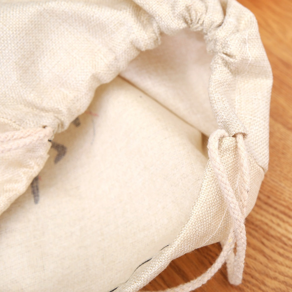 New Large Printed Linlap Backpack Drawstring Christmas Gift Bag Candy Bag Christmas Apple Bag Ornaments