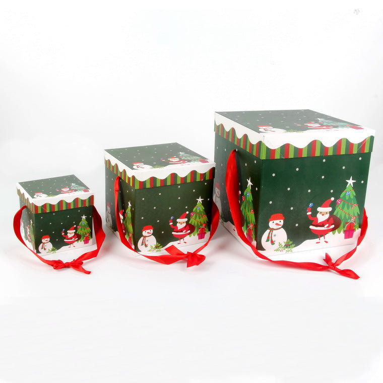 New Christmas Decoration Gift Box Supplies Paper Gift Gift Packaging Box Christmas Eve Apple Box Christmas Tree