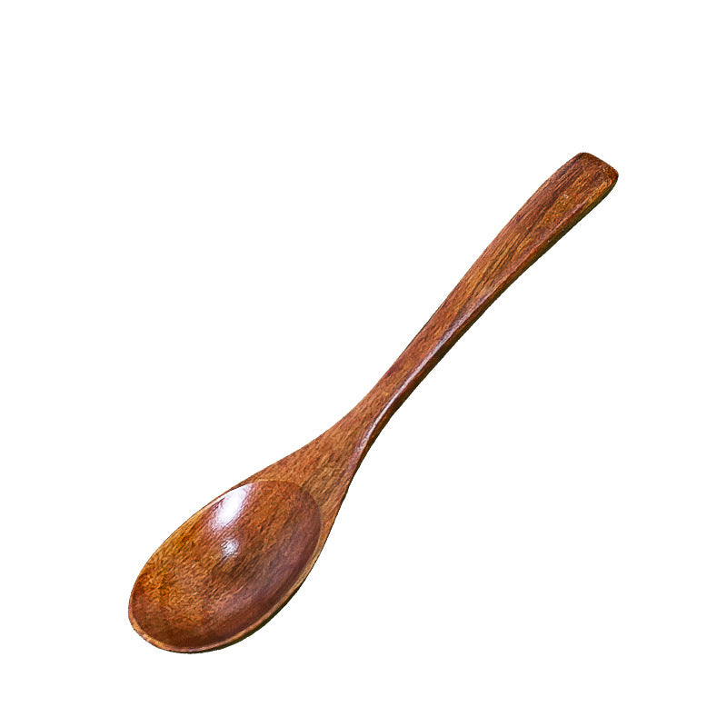 Wholesale nanmu spoon wooden seasoning spoon old lacquer small wooden spoon coffee mixing spoon honey measuring spoon medicine spoon can logo