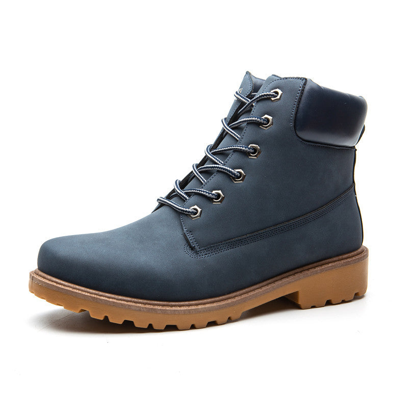 Cross-border exclusive for British Martin boots, men's casual foreign trade cargo boots, women's velvet plus-size high-top boots, boots shoes