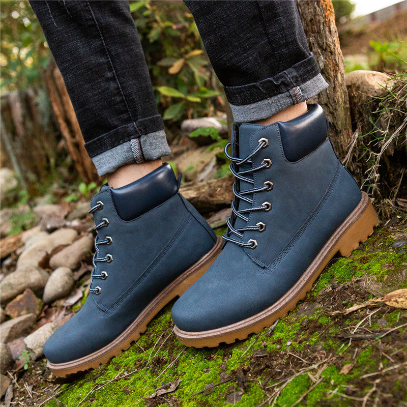 Cross-border exclusive for British Martin boots, men's casual foreign trade cargo boots, women's velvet plus-size high-top boots, boots shoes