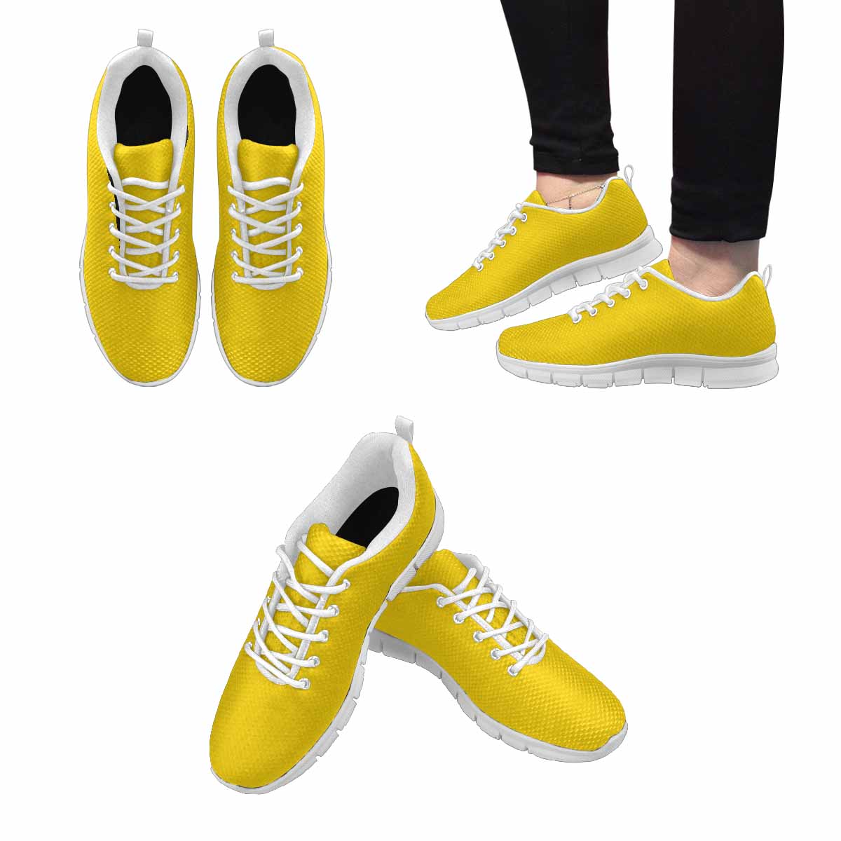 Sneakers For Men, Gold Yellow - Running Shoes