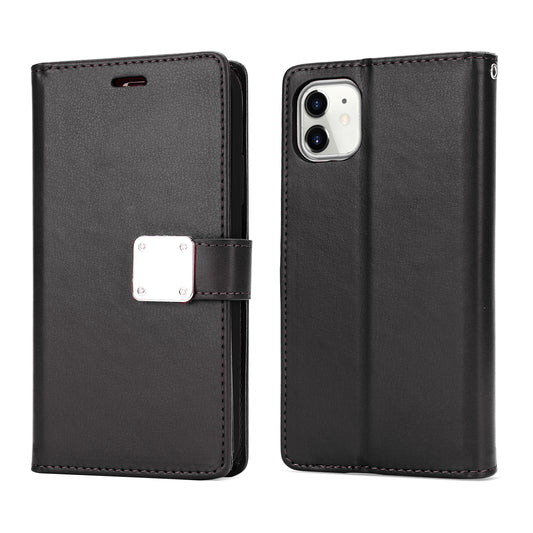 Multi Pockets Leather Wallet Case with Strap for iPhone 13 Pro Max