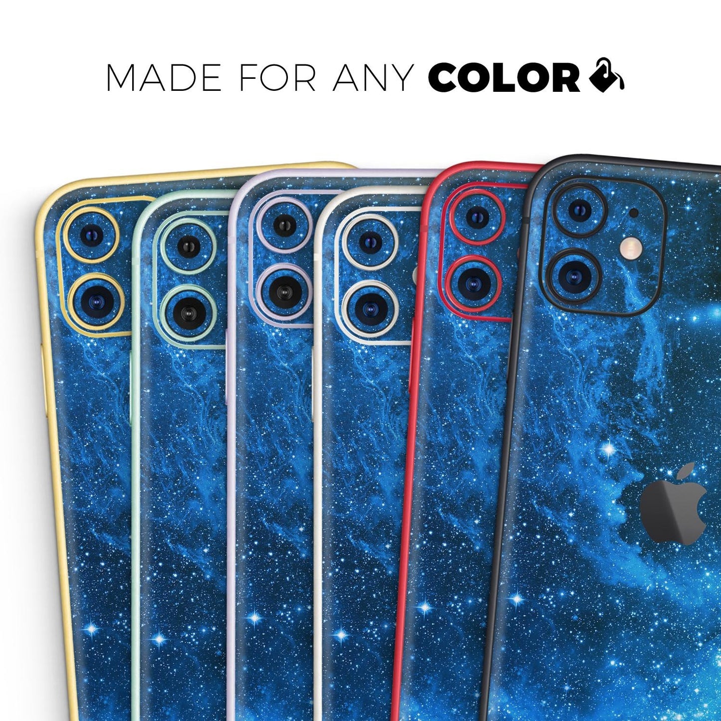 Blue Hue Nebula - Skin-Kit compatible with the Apple iPhone 13, 13 Pro