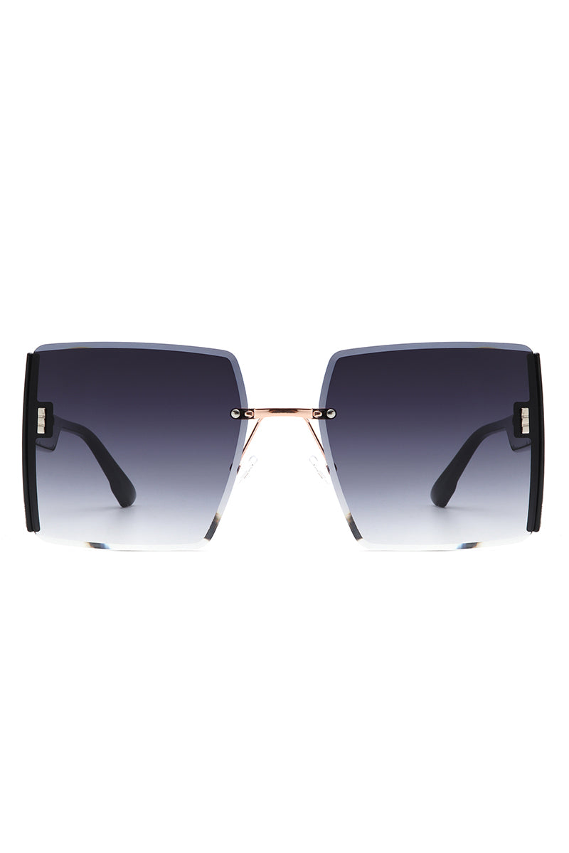 Lyris - Square Rimless Oversize Chic Women's Fashion Sunglasses