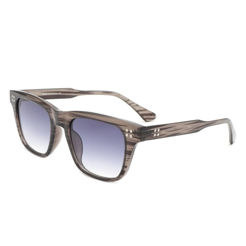 Shimmer - Classic Square Tinted Flat Top Horn-Rimmed Sunglasses