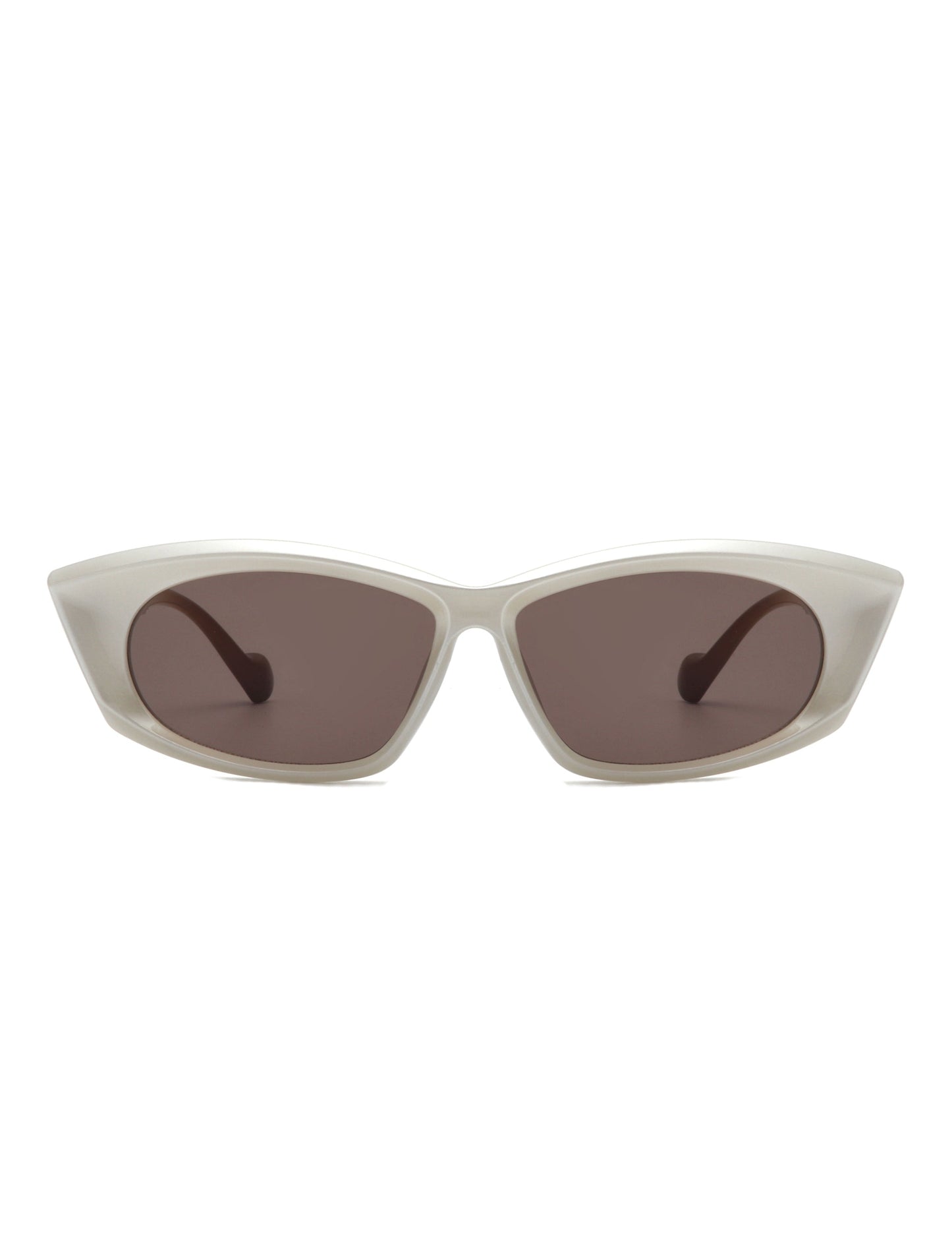 Sylara - Retro Rectangular Slim Flat Top Sunglasses