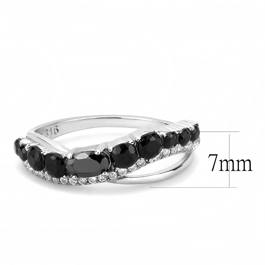 DA269 - High polished (no plating) Stainless Steel Ring with AAA Grade