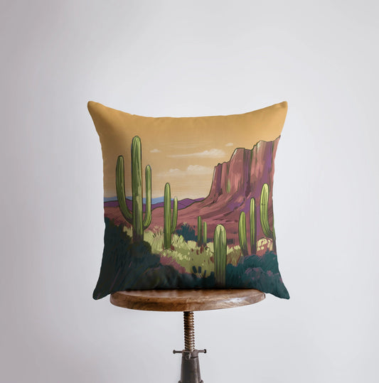 Desert Art | Arizona Sunrise and Purple Sunset | Desert Cactus |