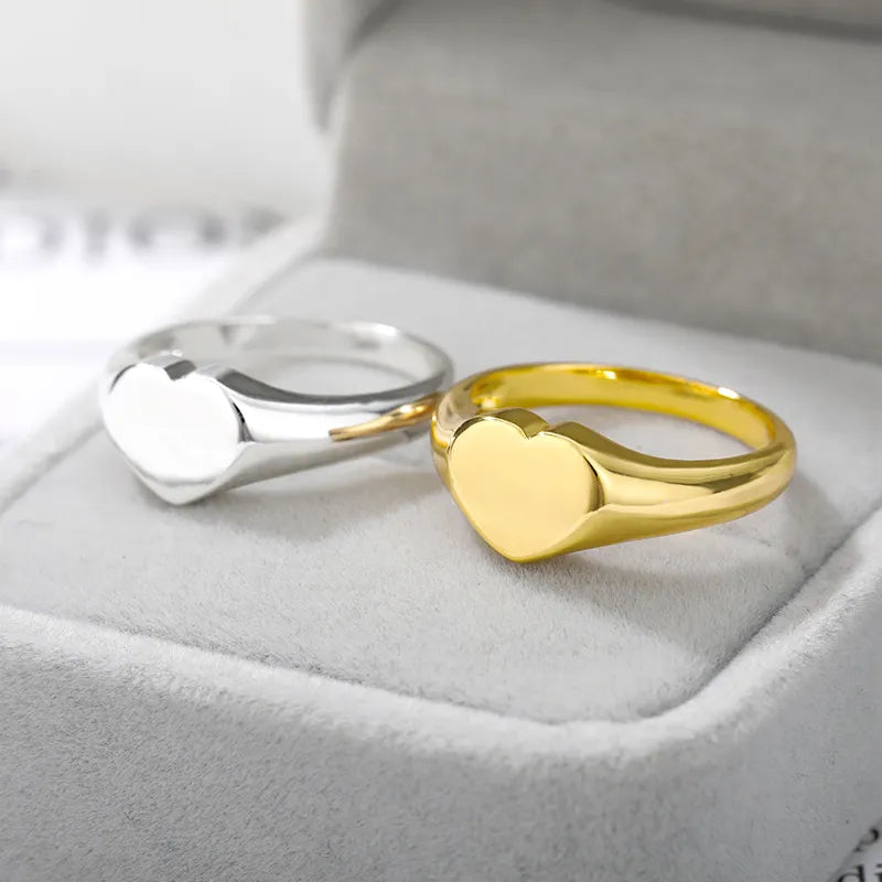 Stainless Steel Heart Ring