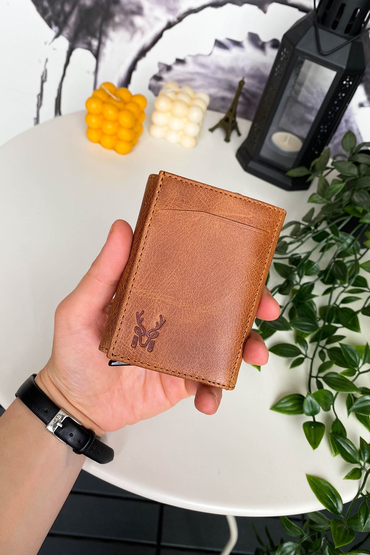 Pescol - Genuine Leather RFID Protection Card Holder/Wallet