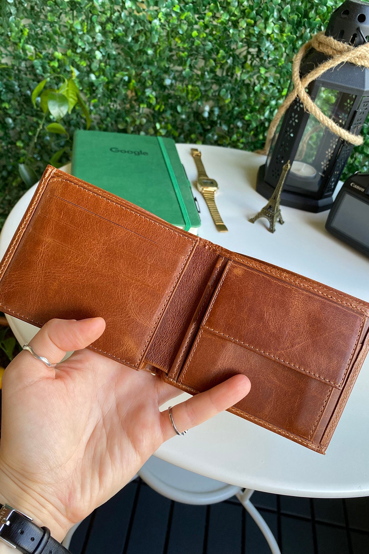 Atlanta - Genuine Leather Trifold Wallet with Coin Pouch Compartment