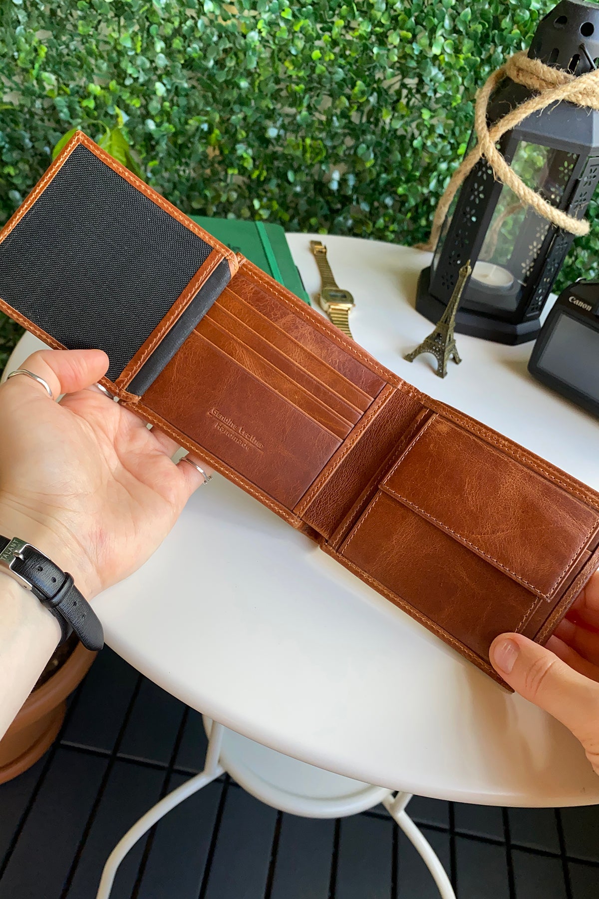 Atlanta - Genuine Leather Trifold Wallet with Coin Pouch Compartment