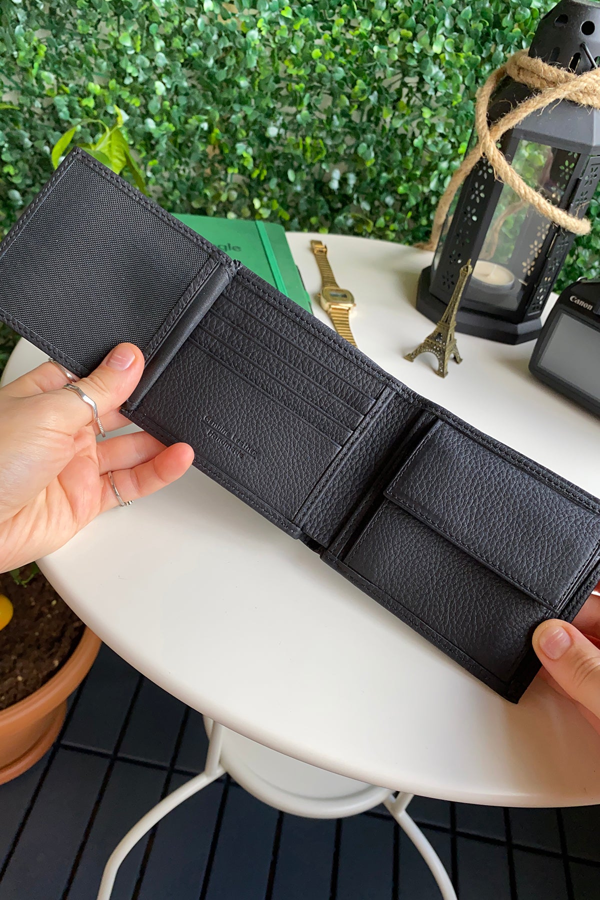 Atlanta - Genuine Leather Trifold Wallet with Coin Pouch Compartment