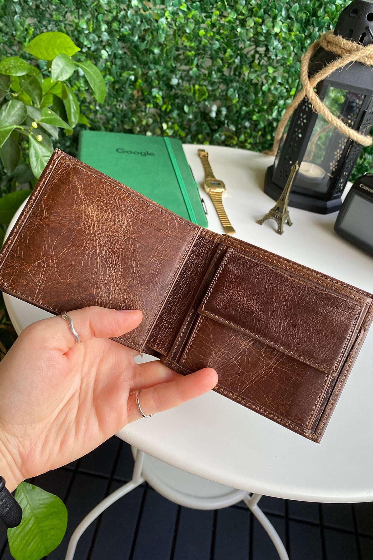 Atlanta - Genuine Leather Trifold Wallet with Coin Pouch Compartment