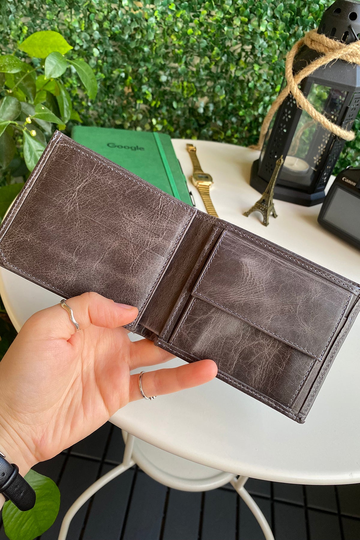 Atlanta - Genuine Leather Trifold Wallet with Coin Pouch Compartment