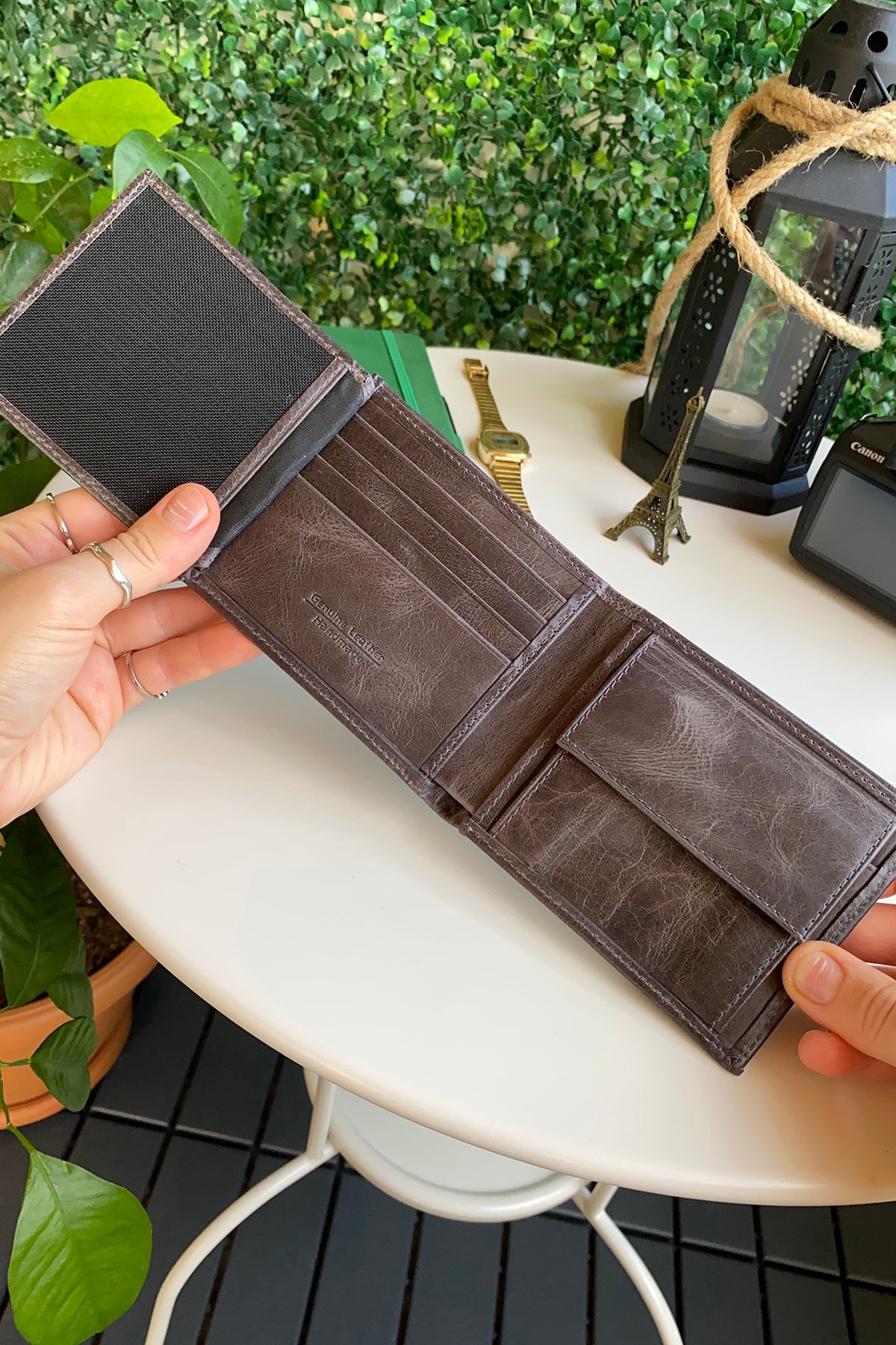 Atlanta - Genuine Leather Trifold Wallet with Coin Pouch Compartment