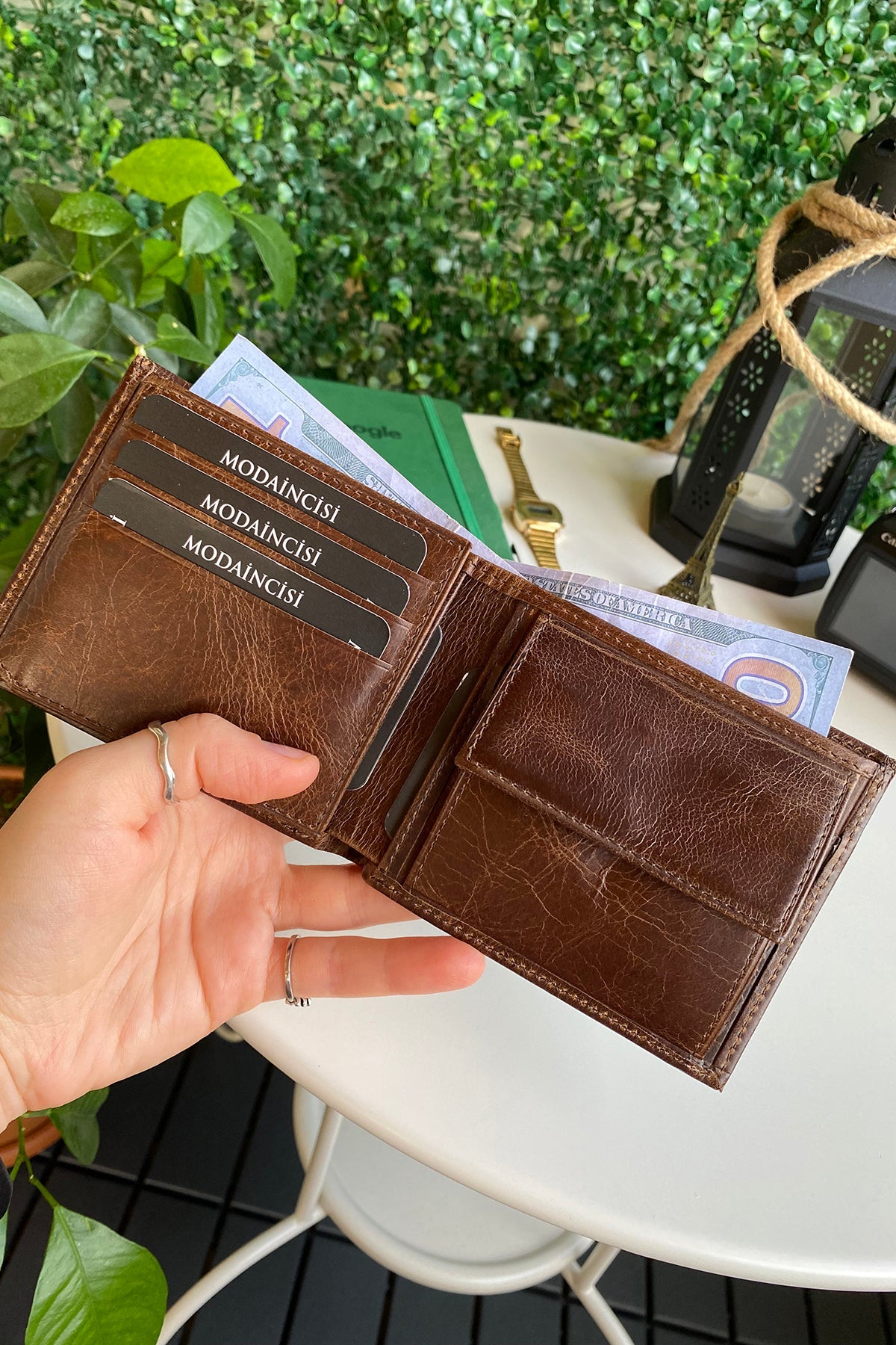 Atlanta - Genuine Leather Trifold Wallet with Coin Pouch Compartment