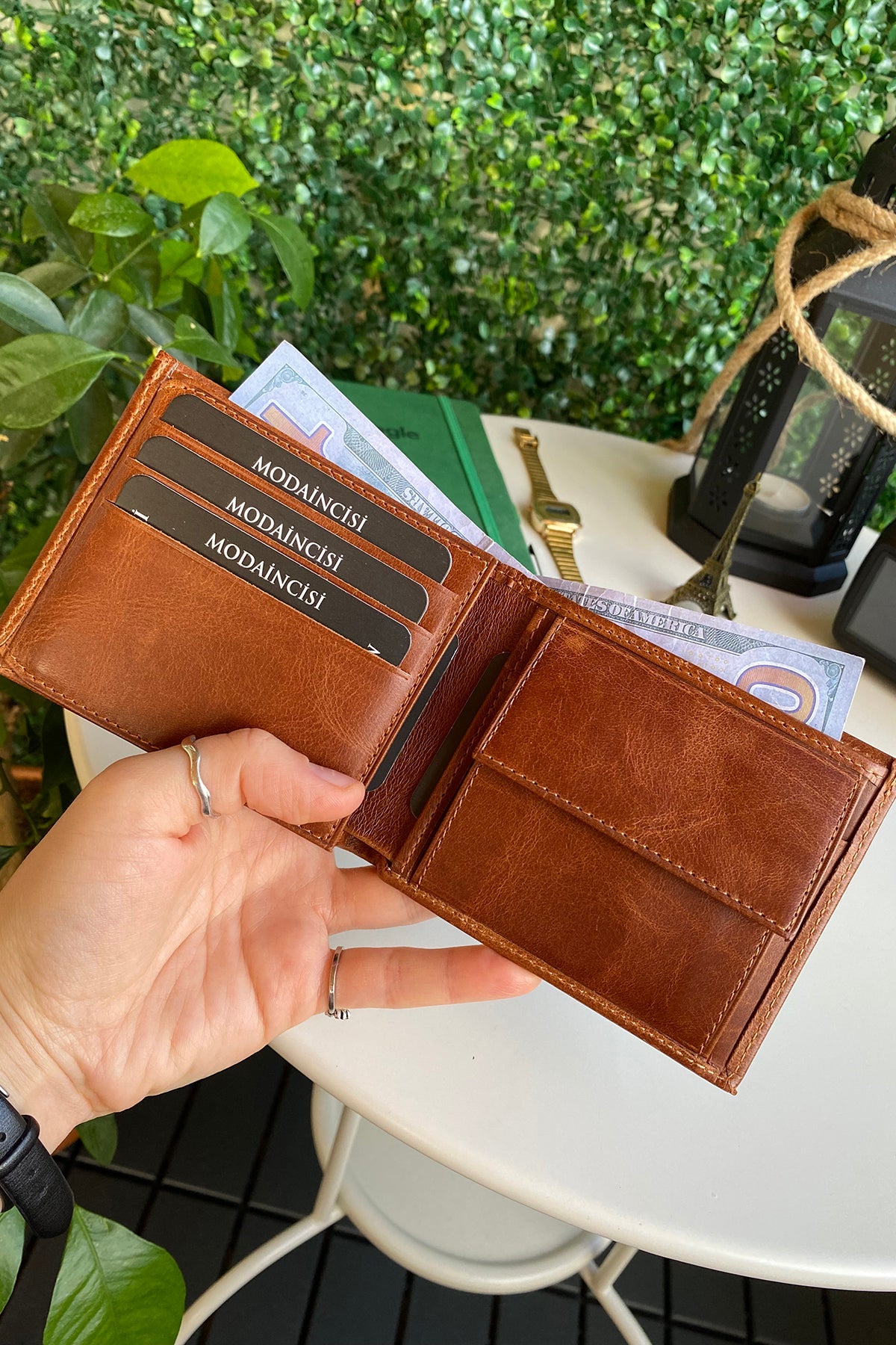 Atlanta - Genuine Leather Trifold Wallet with Coin Pouch Compartment