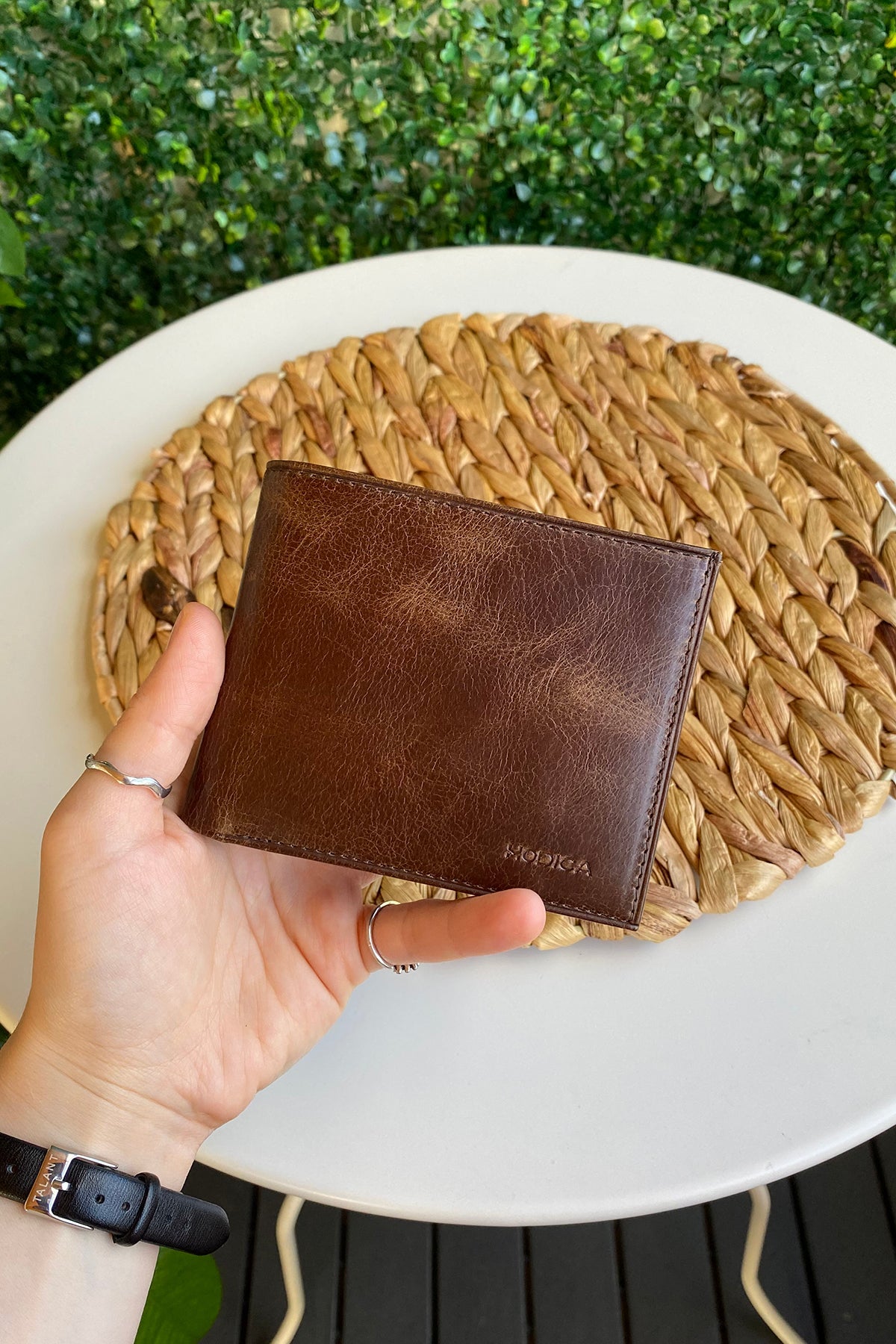 Atlanta - Genuine Leather Trifold Wallet with Coin Pouch Compartment