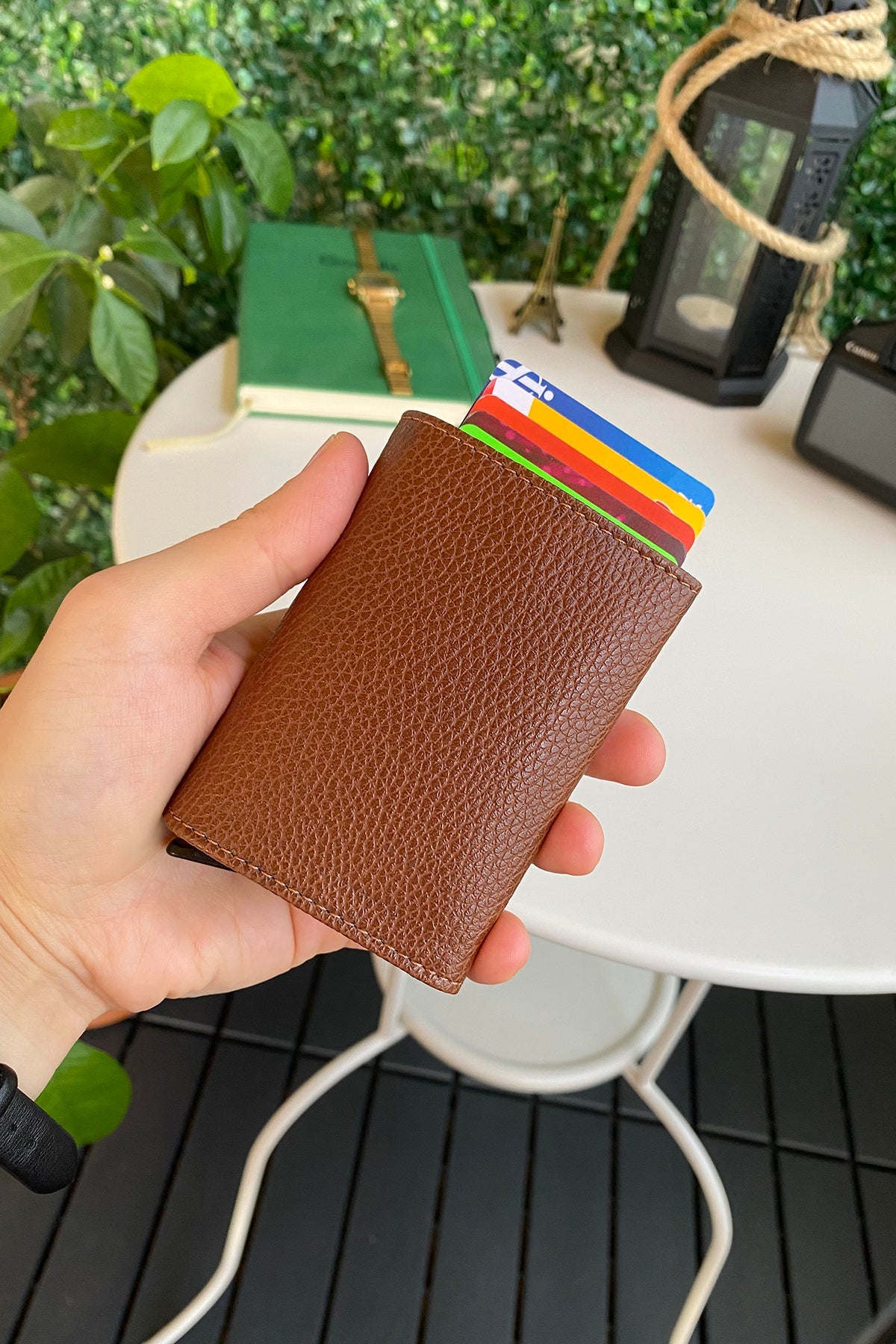 Agara  – PU Leather RFID Mechanism Card Holder/Wallet