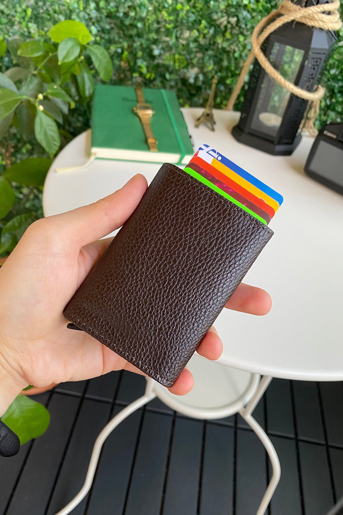 Agara  – PU Leather RFID Mechanism Card Holder/Wallet