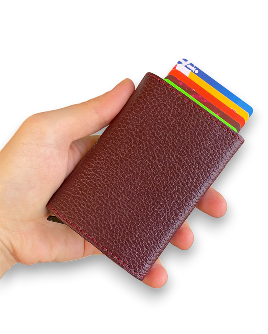 Agara  – PU Leather RFID Mechanism Card Holder/Wallet