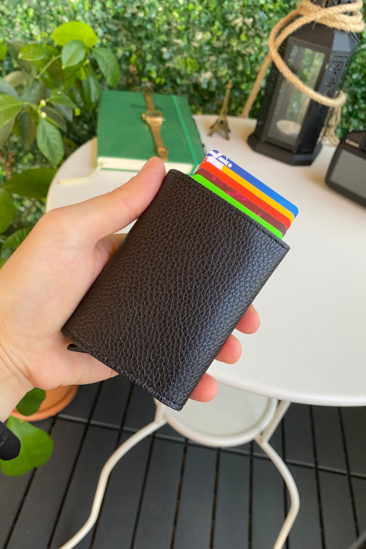 Agara  – PU Leather RFID Mechanism Card Holder/Wallet