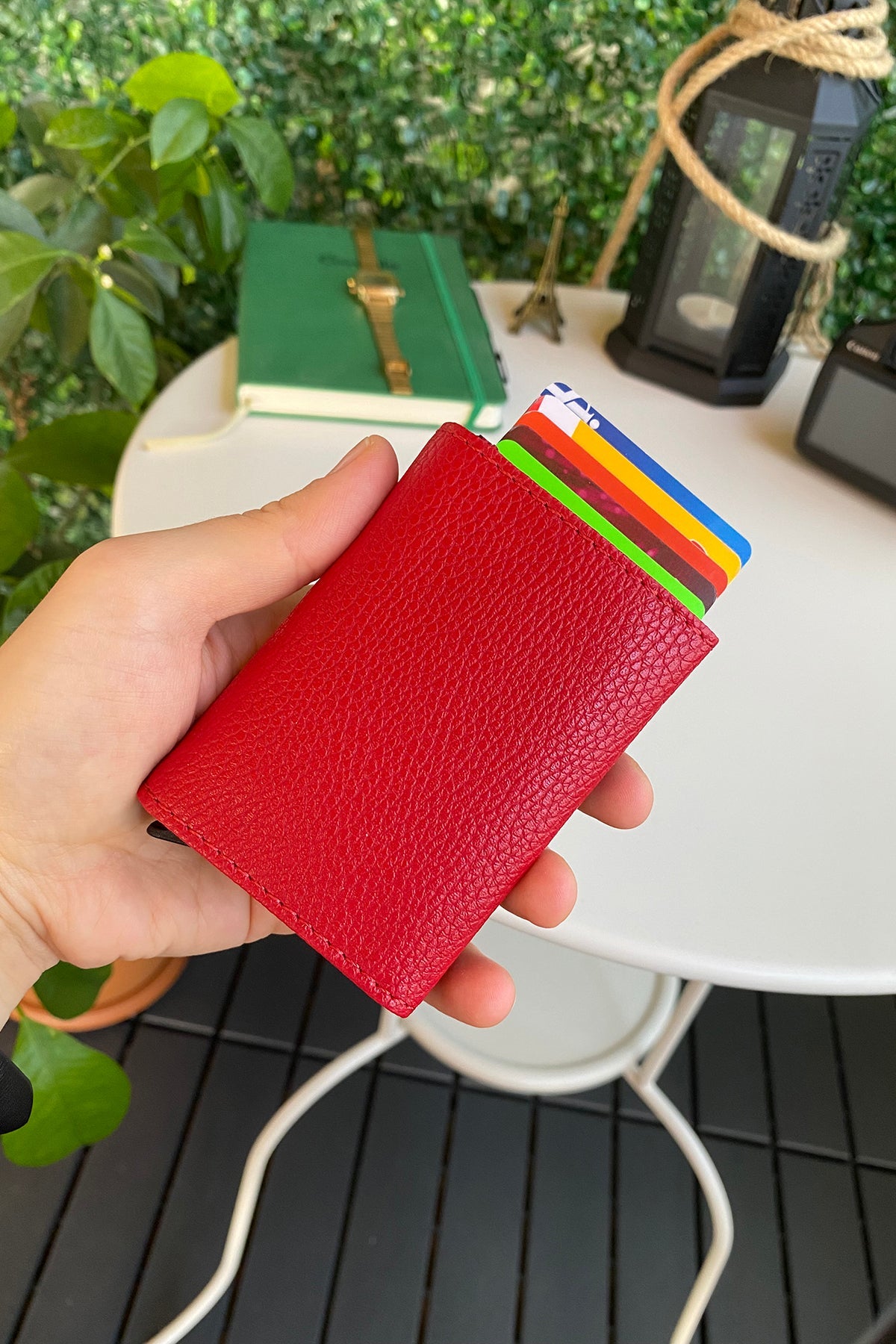 Agara  – PU Leather RFID Mechanism Card Holder/Wallet