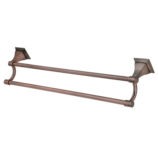 Kingston Brass BAH6123AC 24 in. Monarch Dual Towel Bar, Antique Co