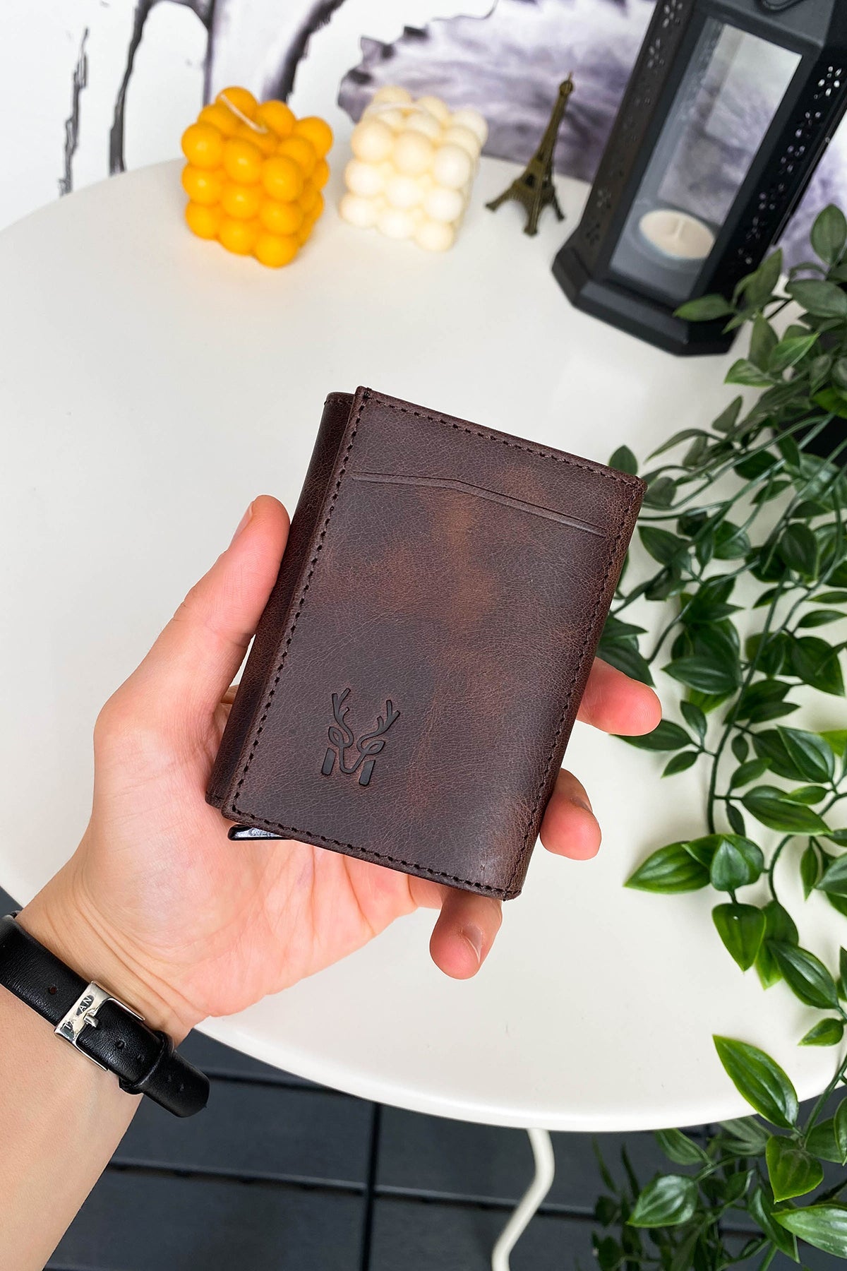 Pescol - Genuine Leather RFID Protection Card Holder/Wallet