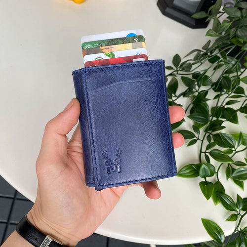 Pescol - Genuine Leather RFID Protection Card Holder/Wallet