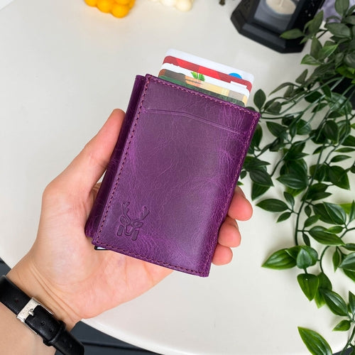 Pescol - Genuine Leather RFID Protection Card Holder/Wallet