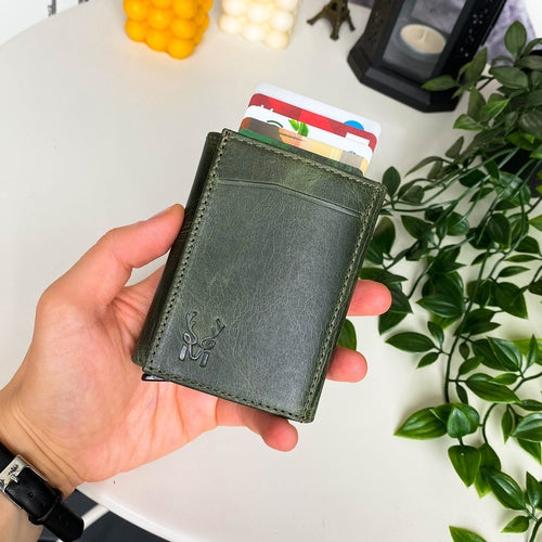 Pescol - Genuine Leather RFID Protection Card Holder/Wallet