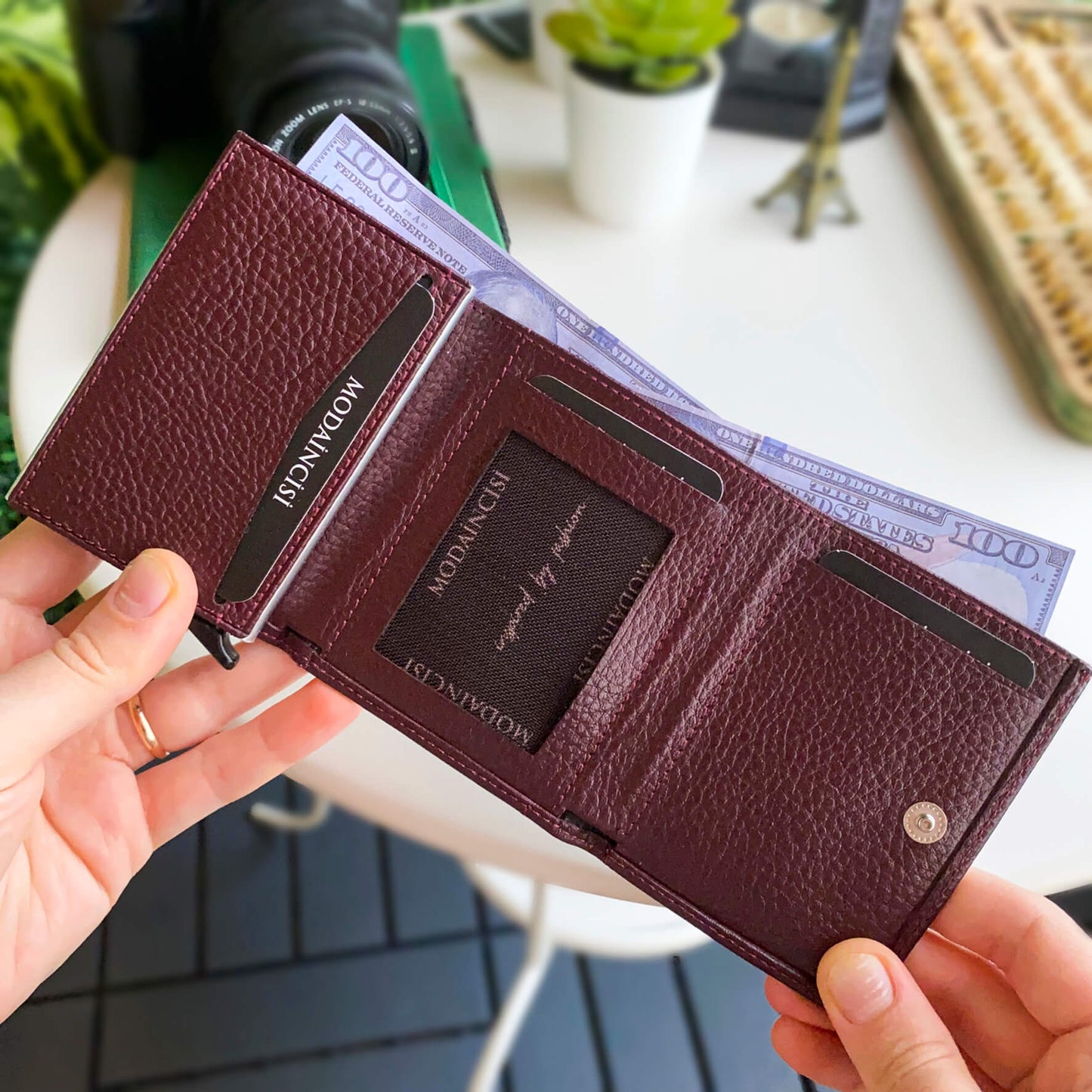 Pescol - Genuine Leather RFID Protection Card Holder/Wallet