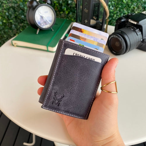 Pescol - Genuine Leather RFID Protection Card Holder/Wallet